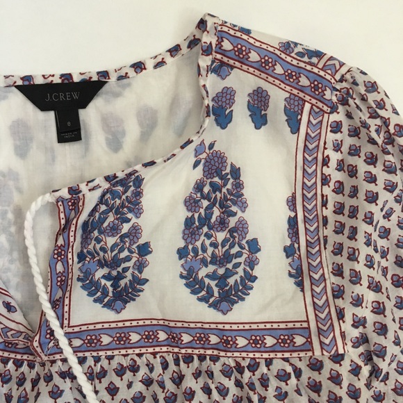 SOLD J. Crew Popover Floral Paisley Top - Picture 3 of 8